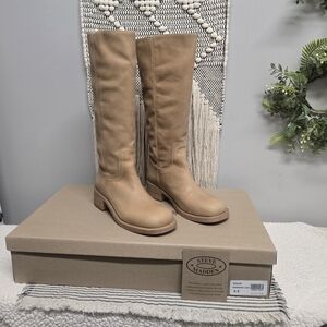 Steve Madden Tan Leather Knee-High Boots